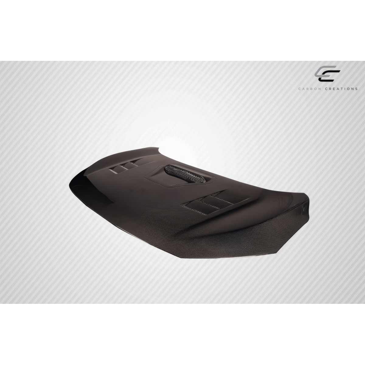 Modify your Honda Civic 2016 with our Exterior/Hoods - Slightly angled top view of a car hood