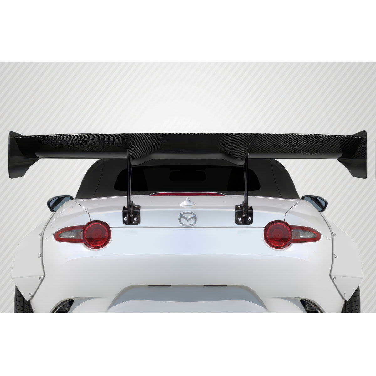 Modify your Mazda Miata 2016 with our Exterior/Wings - Rear view angle of the Mazda Miata with wing