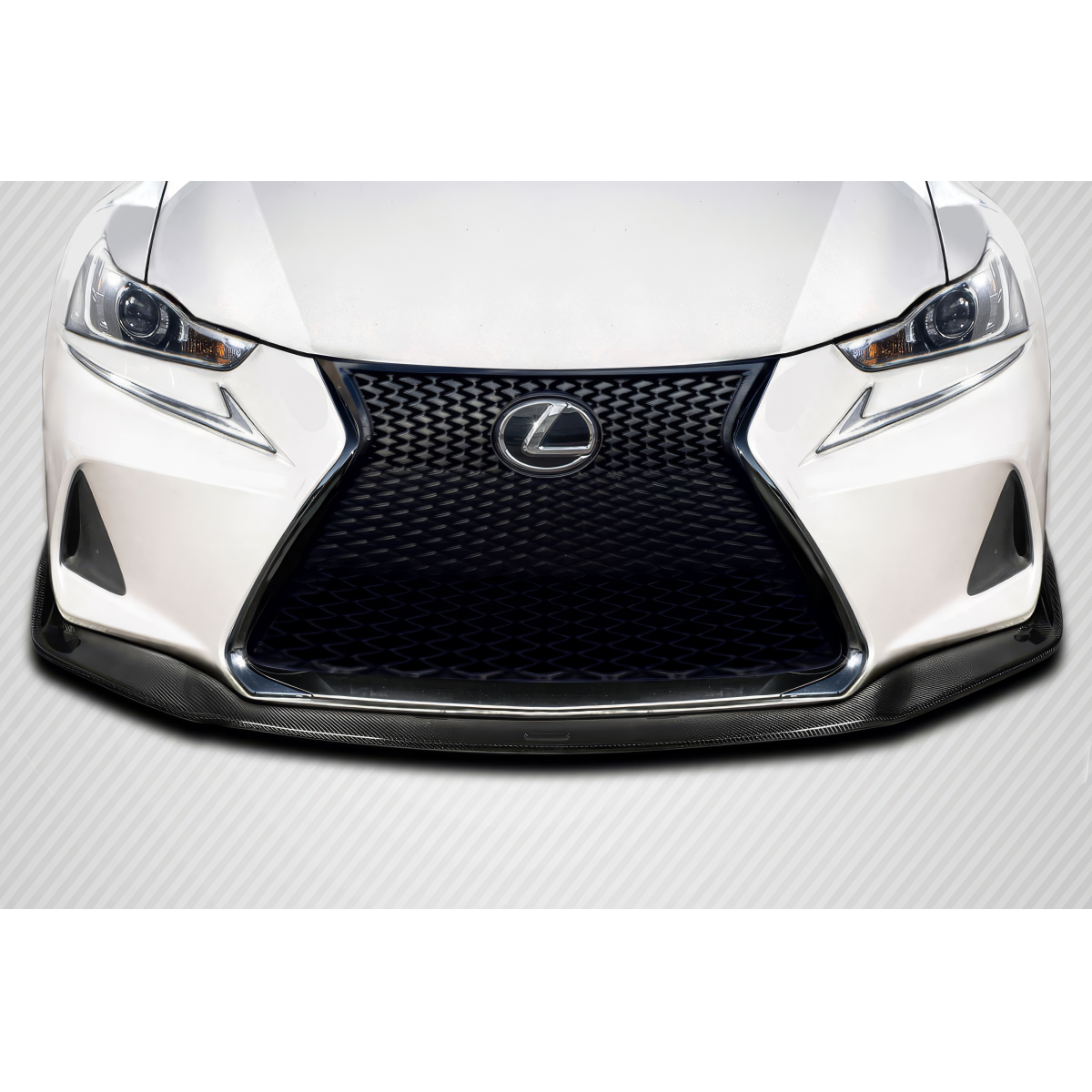 Modify your Lexus IS Series 2017 with our Exterior/Front Lips - Front view showing front lip spoiler attached