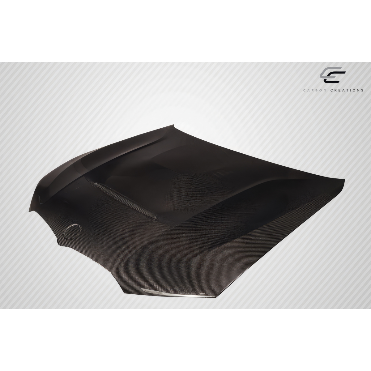 Modify your BMW 3-Series 2019 with our Exterior/Hoods - Angled view of carbon fiber hood from above