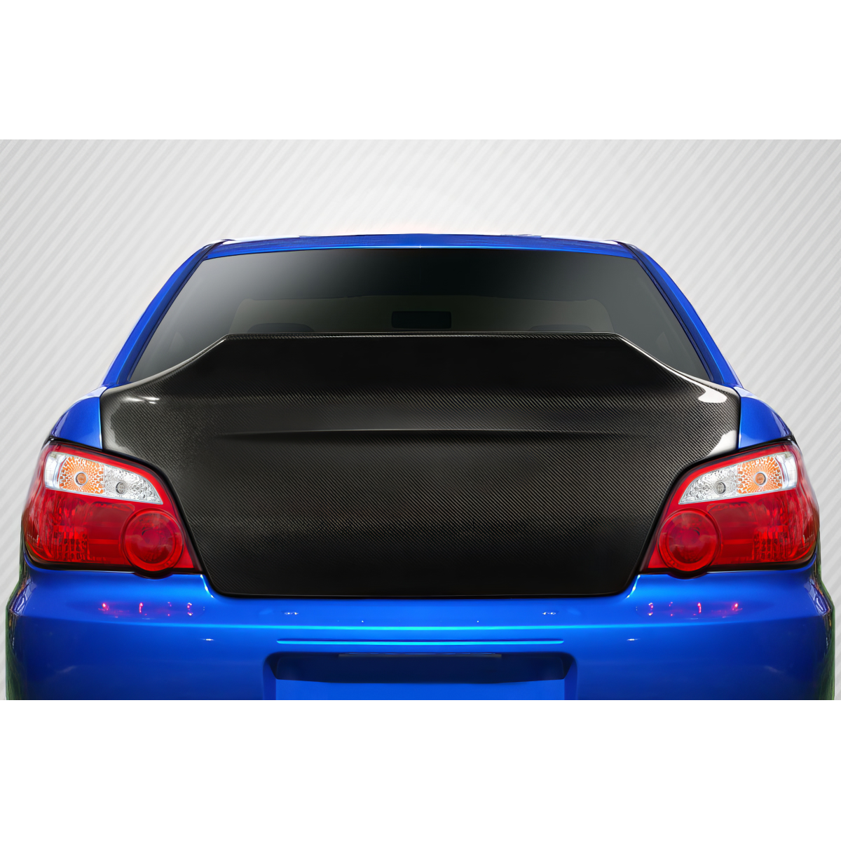 Modify your Subaru Impreza 2002 with our Exterior/Trunks - Rear view at a slightly elevated angle