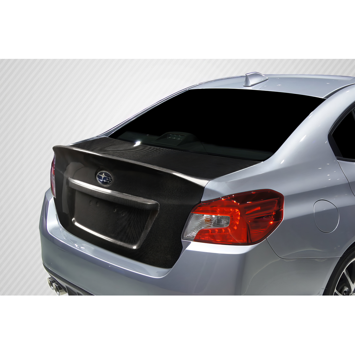 Modify your Subaru Impreza 2015 with our Exterior/Trunks - Rear view angle of trunk lid with spoiler