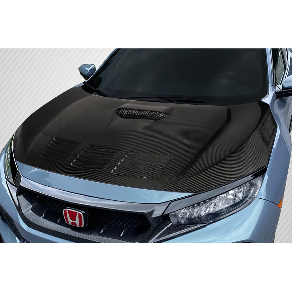 Modify your Honda Civic 2017 with our Exterior/Hoods - Part viewed from a top down angle