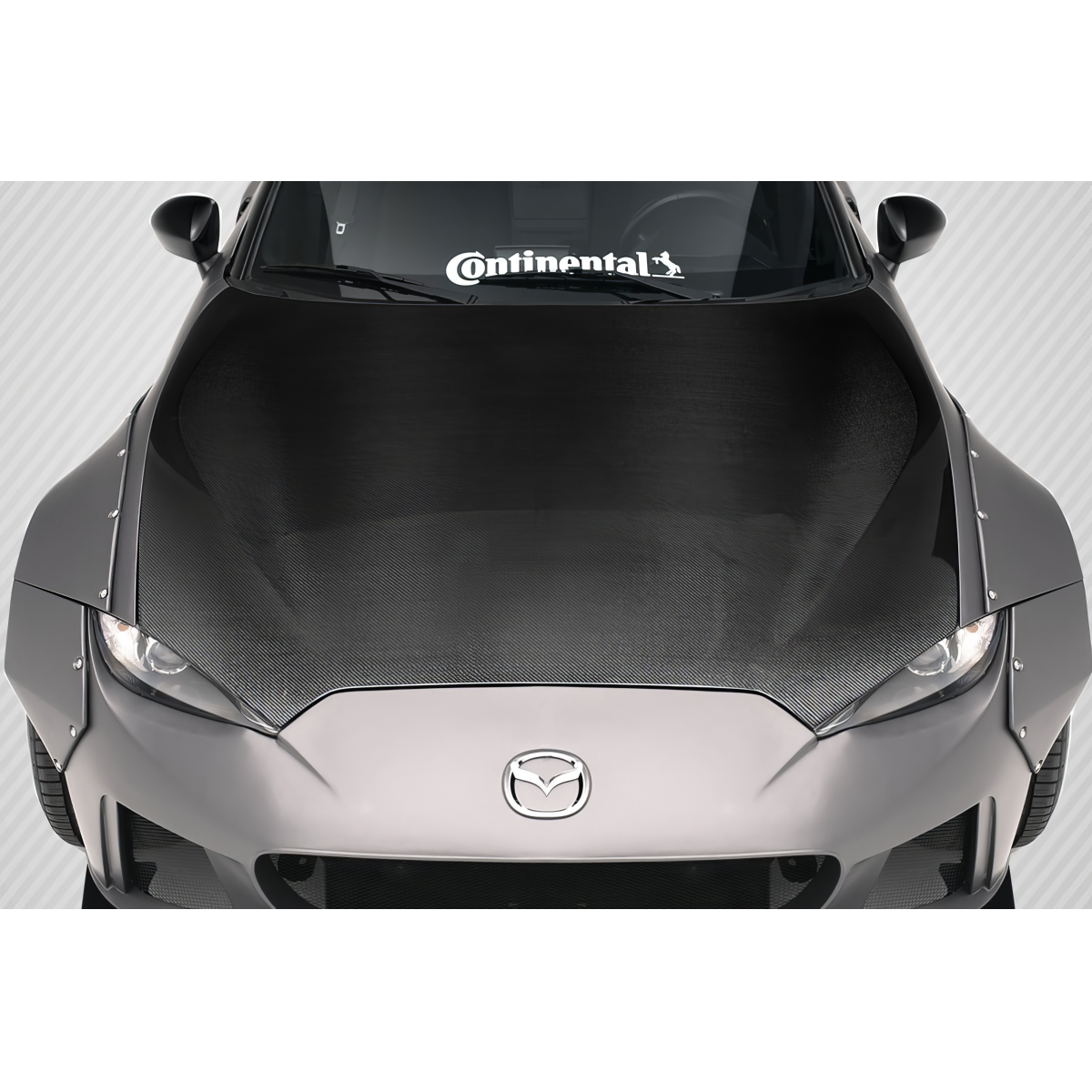 Modify your Mazda Miata 2016 with our Exterior/Hoods - Viewed from the front at slight angle