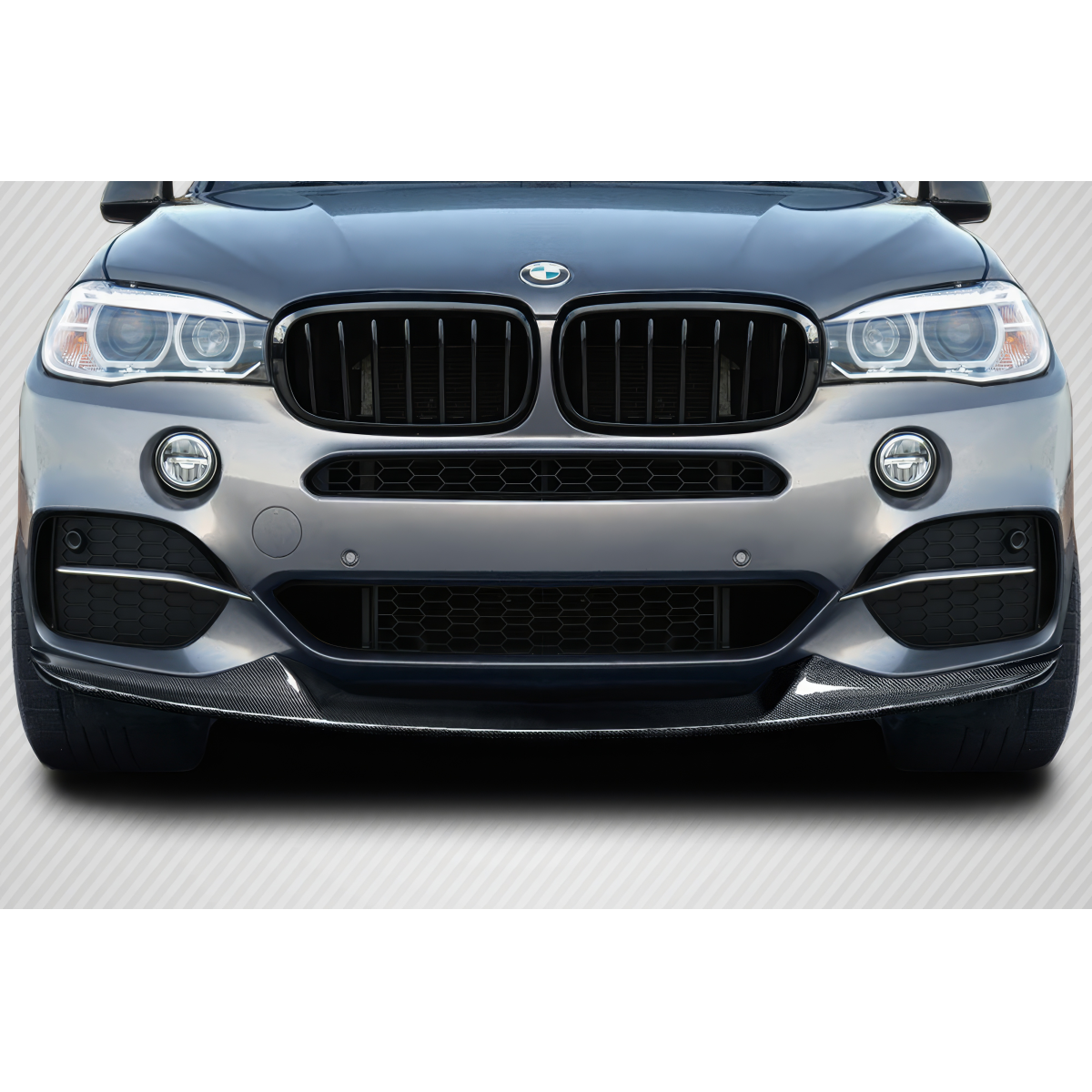 Modify your BMW X5 2014 with our Exterior/Front Bumpers or Lips - Front view of vehicle at a straight angle