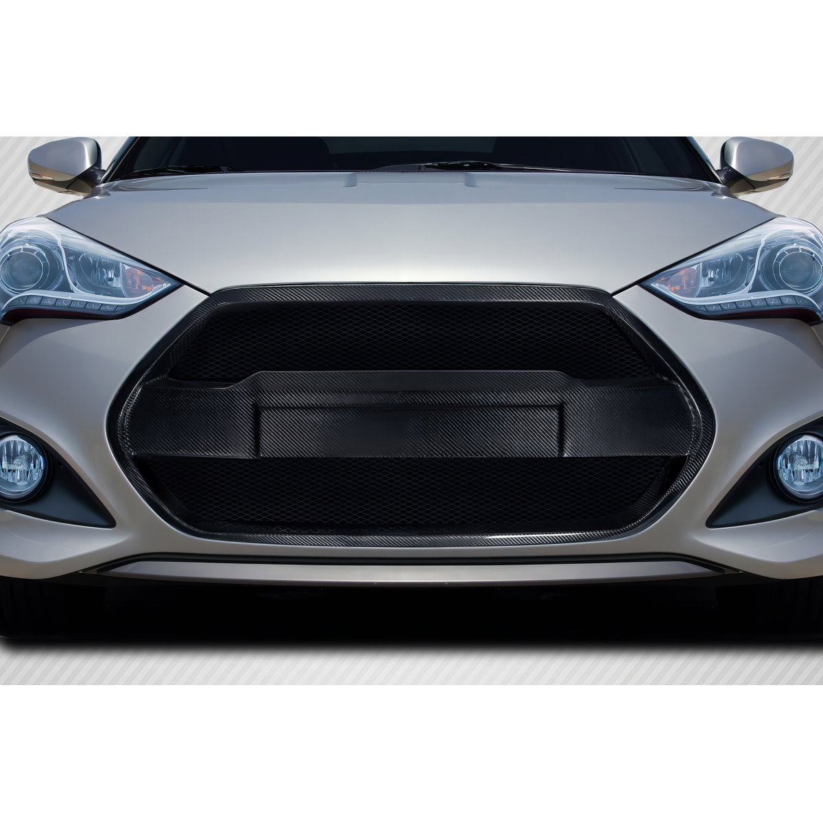 Modify your Hyundai Veloster 2012 with our Exterior/Grilles - Front view of the grille at eye level