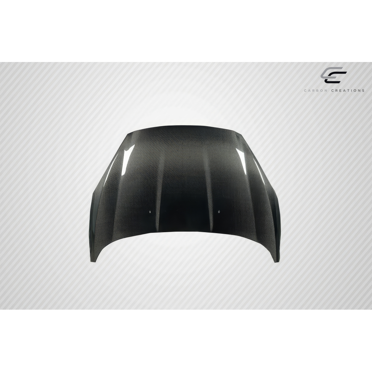 Modify your Ford Fiesta 2014 with our Exterior/Hoods - Top down view of car hood at a slight angle