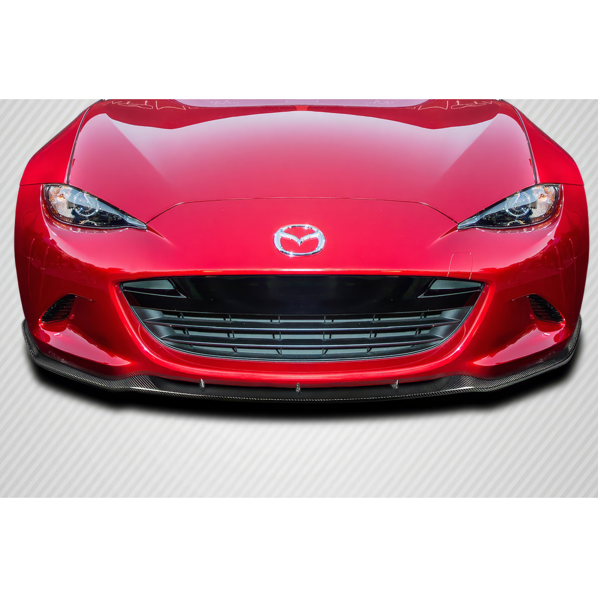 Modify your Mazda Miata 2016 with our Exterior/Front Bumpers or Lips - Front view of the car part looks low angle