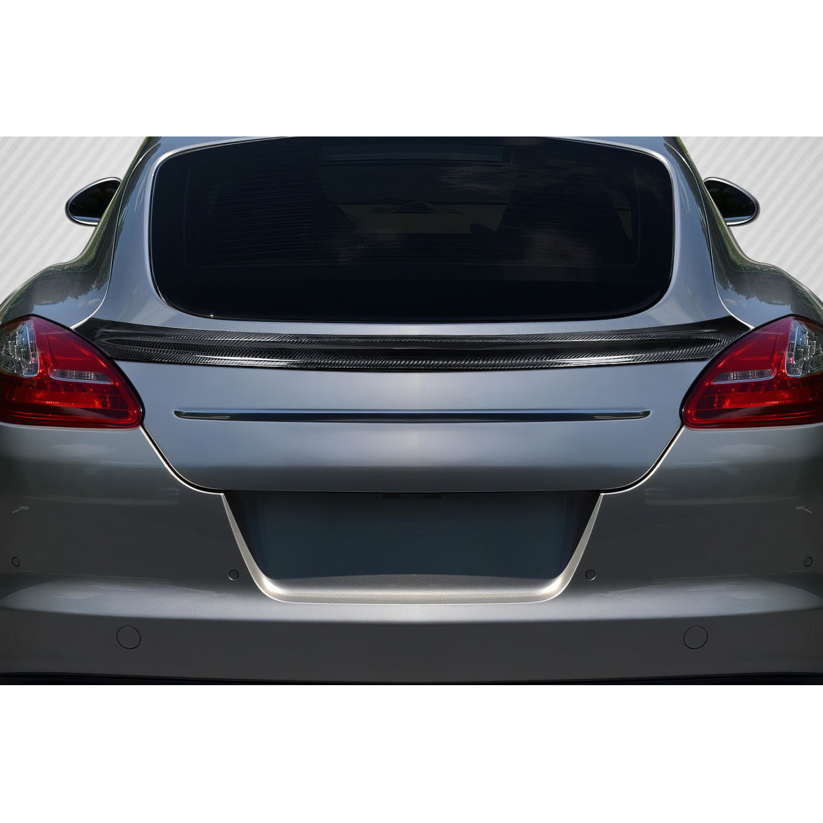 Modify your Porsche Panamera 2010 with our Exterior/Wings - Rear view showcasing the wing spoiler angle