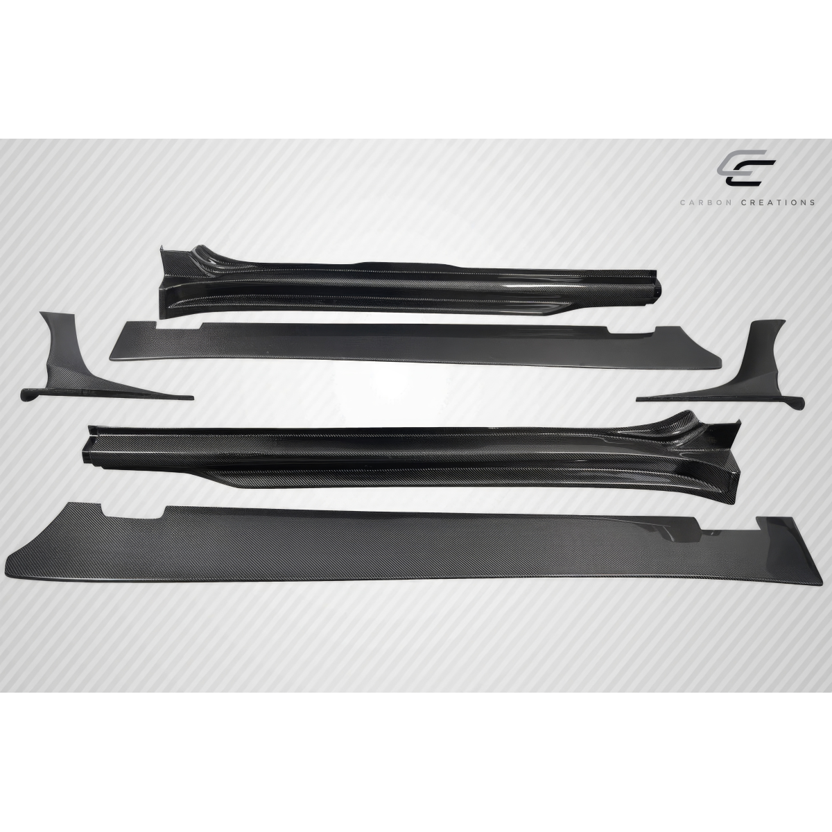 Modify your Subaru Impreza 2015 with our Exterior/Side Skirts - Parts displayed at a flat angle for visibility