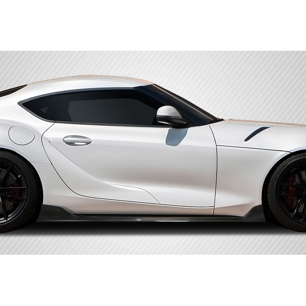 Modify your Toyota Supra 2019 with our Exterior/Other Exterior - Side view angle of Toyota Supra AG Design Side Skirt Splitters