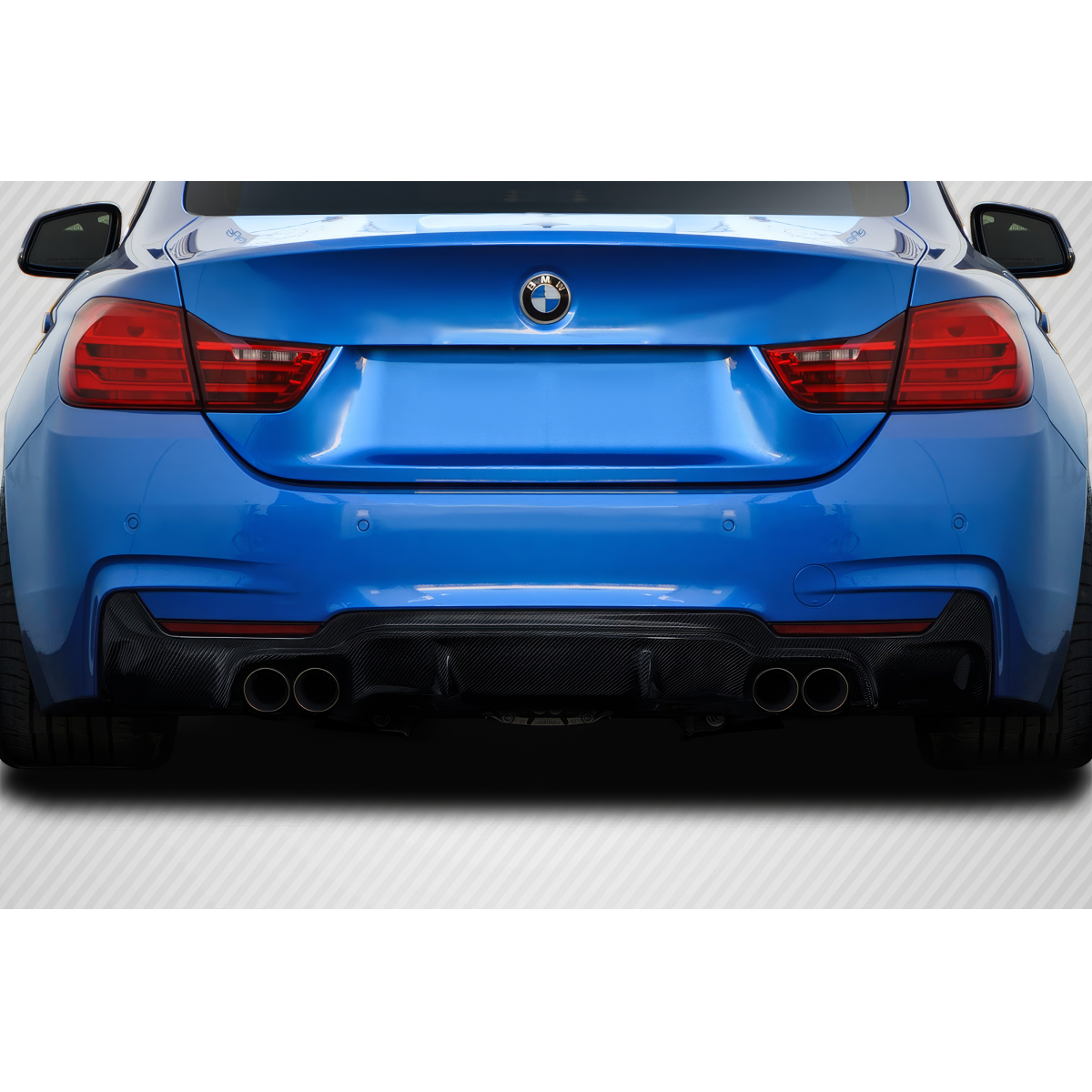 Modify your BMW 4-Series 2014 with our Exterior/Diffusers - Rear view of car at eye level angle