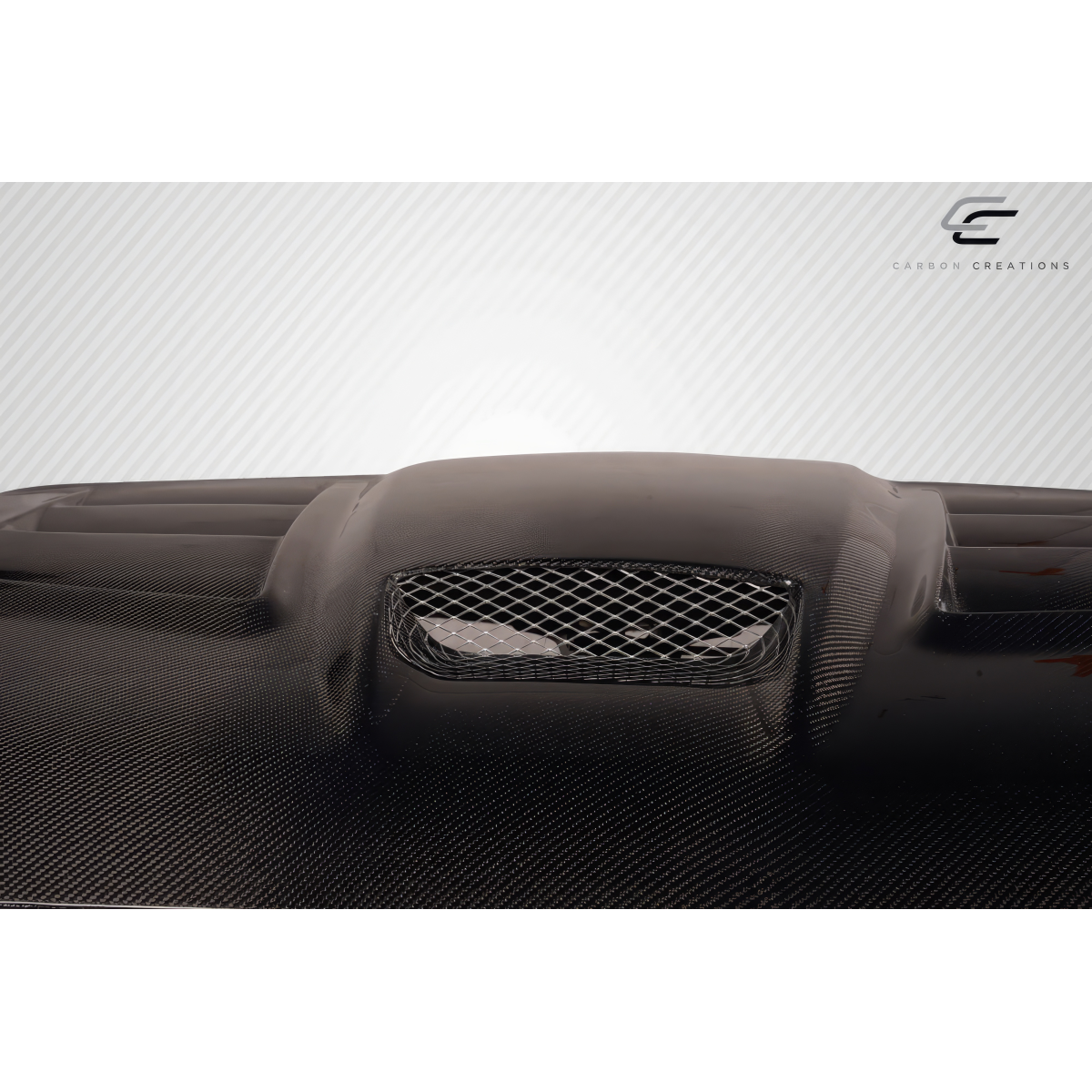 Modify your Dodge Durango 2011 with our Exterior/Hoods - Top view angle of carbon fiber hood