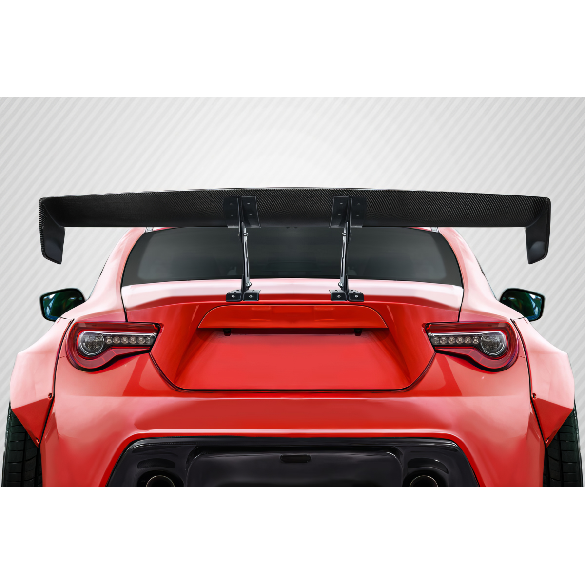 Modify your Subaru BRZ 2013 with our Exterior/Wings - Rear view angle of vehicle showcasing wing