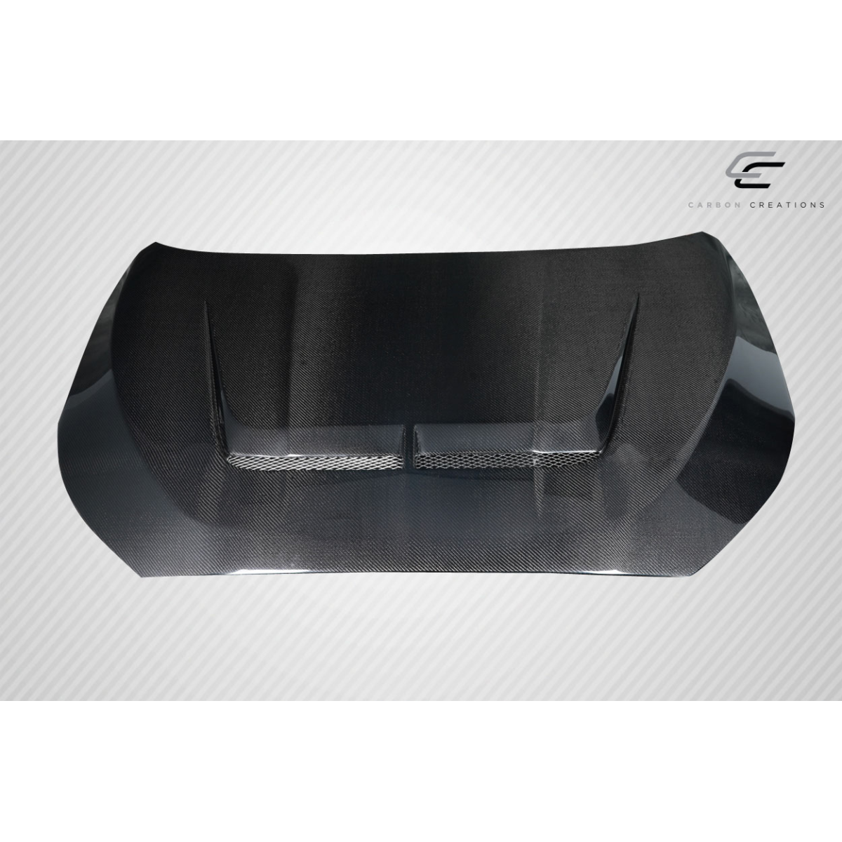 Modify your Hyundai Veloster 2019 with our Exterior/Hoods - Front view of carbon fiber hood for Veloster