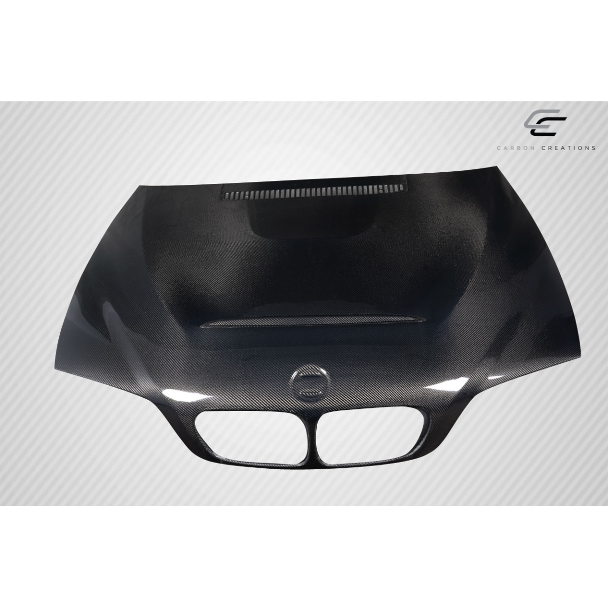 Modify your BMW 3-Series 2000 with our Exterior/Hoods - Viewed from a frontal angle looking down