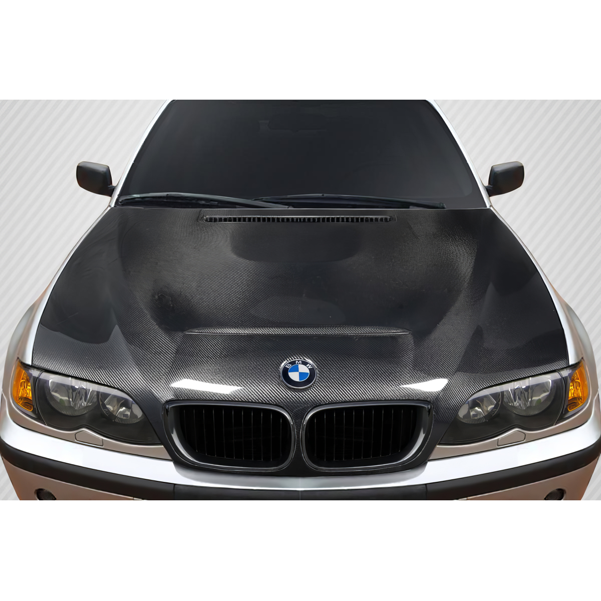 Modify your BMW 3-Series 2002 with our Exterior/Hoods - Top down view of carbon fiber hood