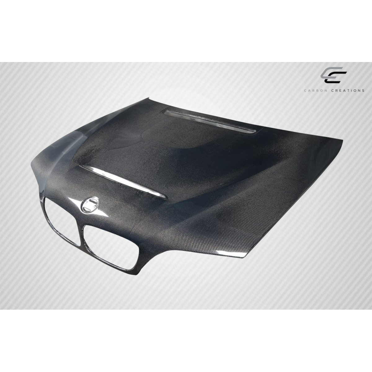 Modify your BMW 3-Series 2002 with our Exterior/Hoods - Top view of a carbon fiber hood for BMW 3 Series