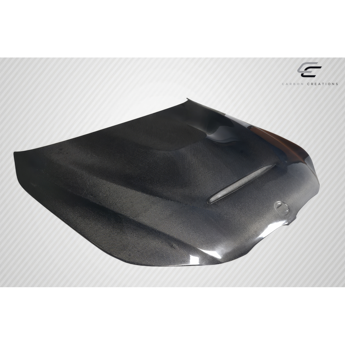 Modify your BMW 5-Series 2004 with our Exterior/Hoods - Angle is top down showing the carbon hood part