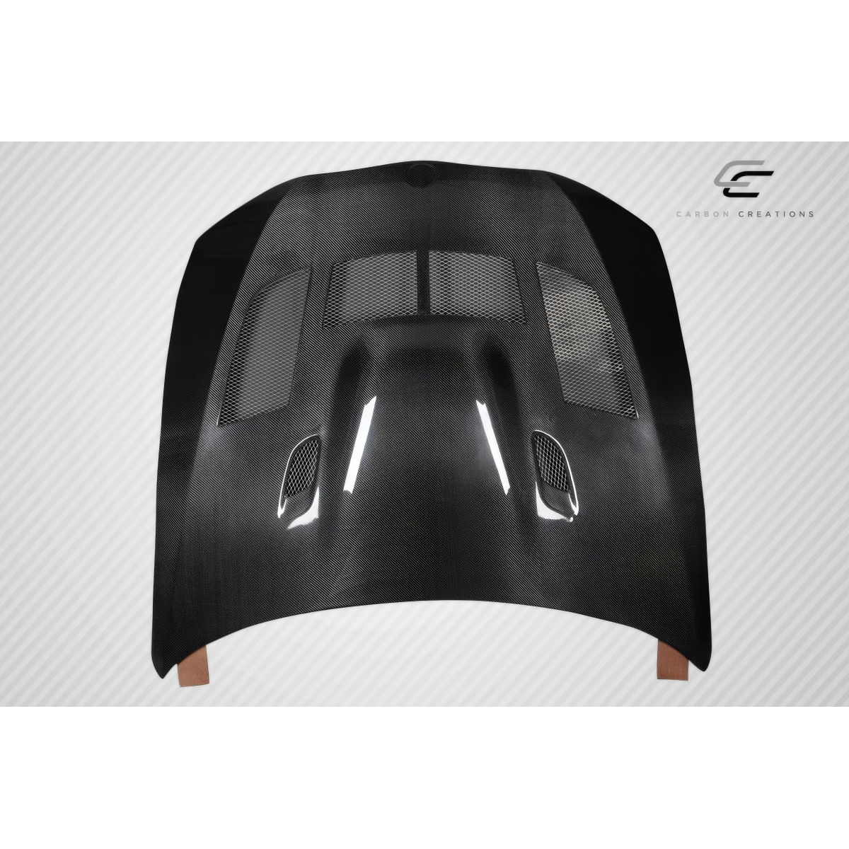 Modify your BMW M3 2008 with our Exterior/Hoods - Top down view of car hood from above