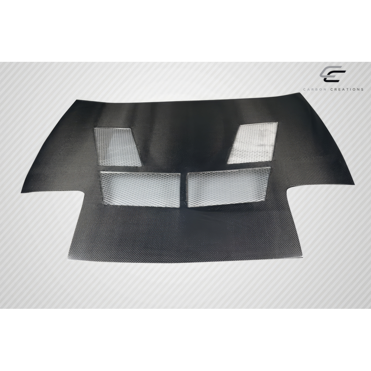 Modify your Mazda Miata 1990 with our Exterior/Hoods - Viewed from the top showing surface and vents