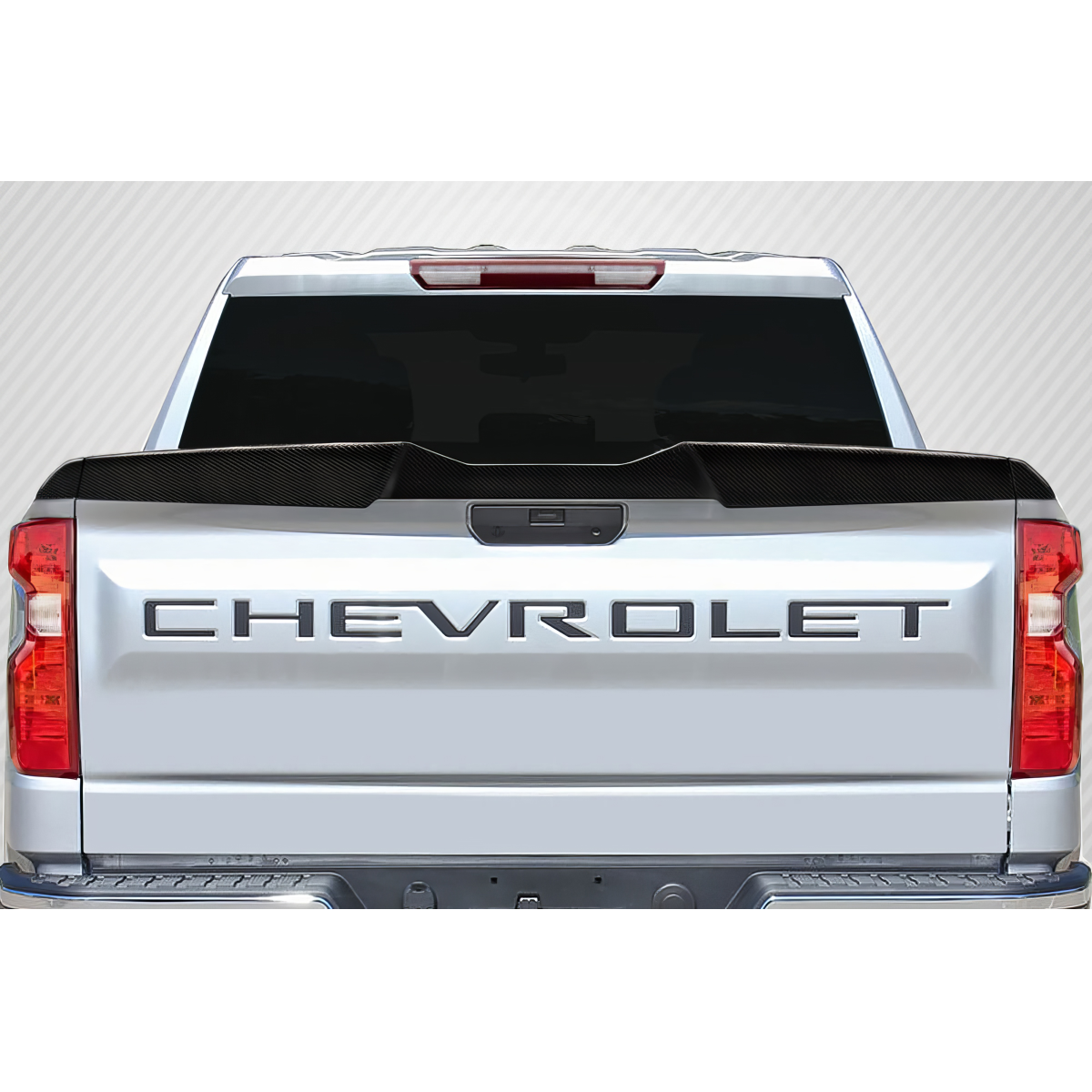 Modify your Chevrolet Silverado 2019 with our Exterior/Wings - Rear view of the truck at a slight angle