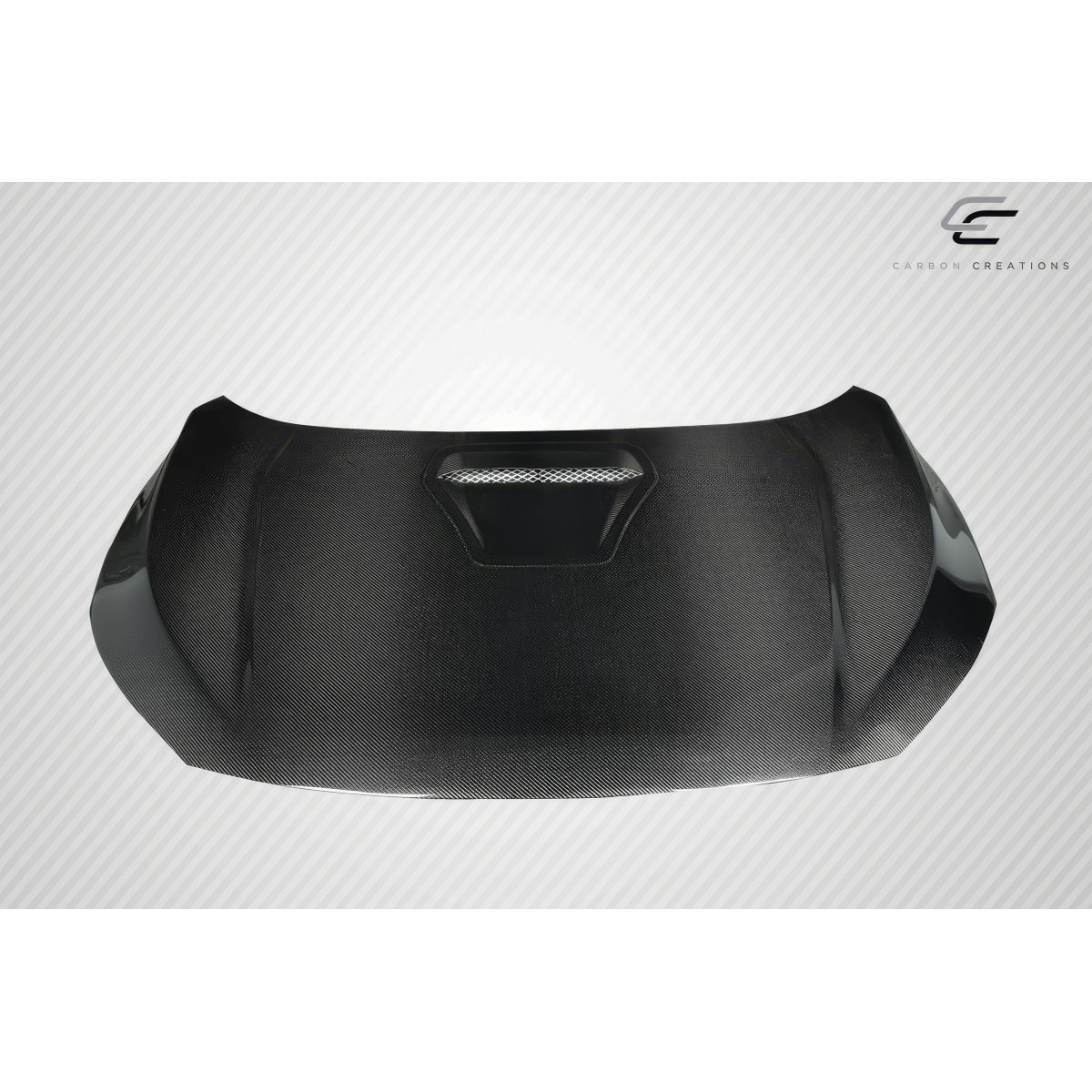 Modify your Honda Civic 2016 with our Exterior/Hoods - Top view angle of the hood part showcasing design