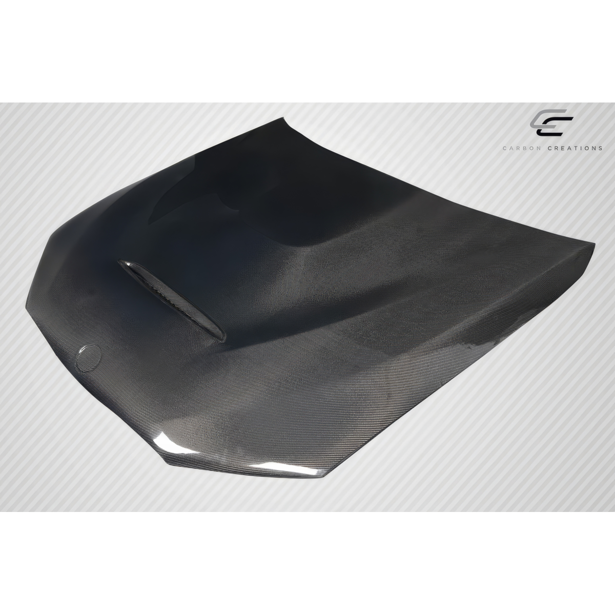 Modify your BMW 5-Series 2011 with our Exterior/Hoods - Angled view of car hood from above