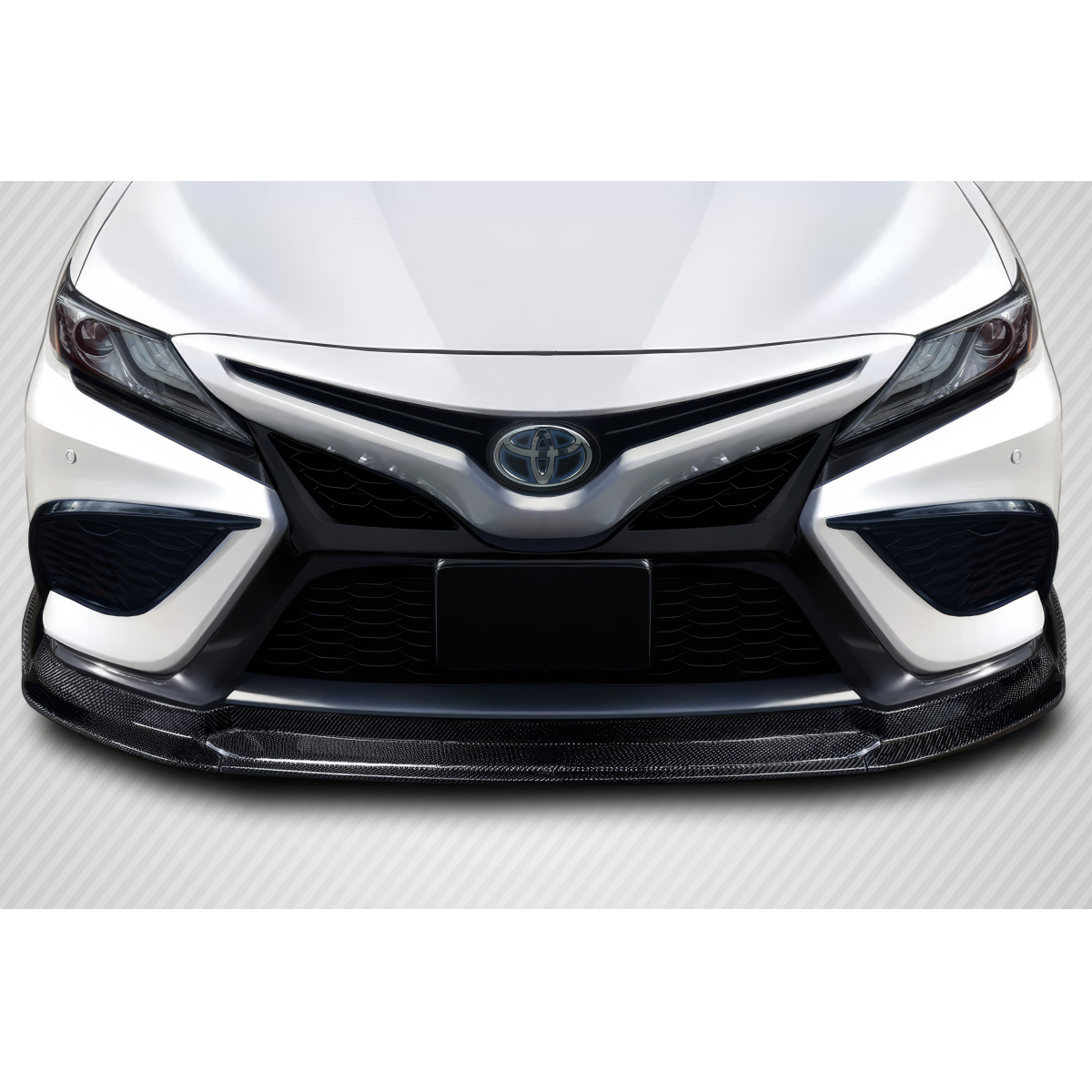 Modify your Toyota Camry 2018 with our Exterior/Front Bumpers or Lips - Front view of car part at eye level