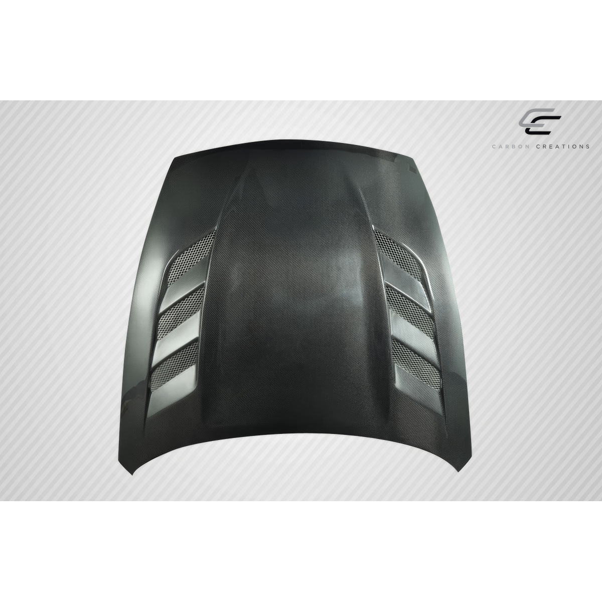 Modify your Nissan 370Z 2009 with our Exterior/Hoods - Top down view of a car hood