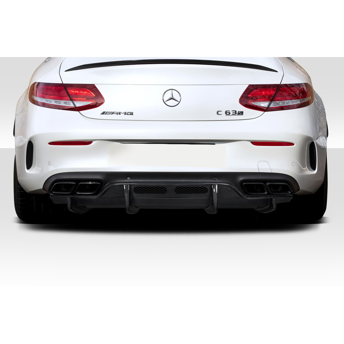 Modify your Mercedes-Benz C300 2015 with our Exterior/Diffusers - Rear view of diffuser from low angle perspective