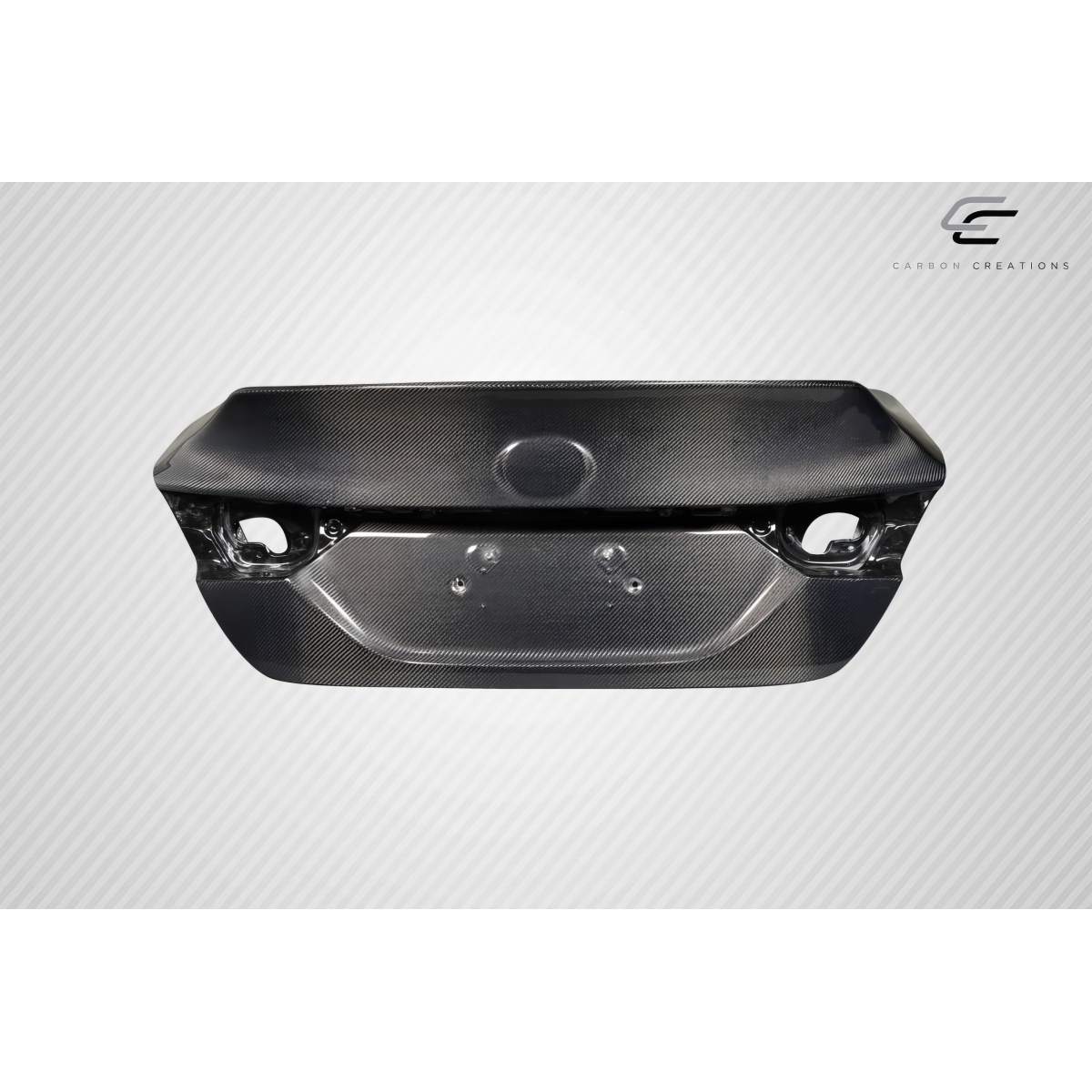 Modify your Toyota Camry 2018 with our Exterior/Trunks - Frontal view of carbon fiber trunk part