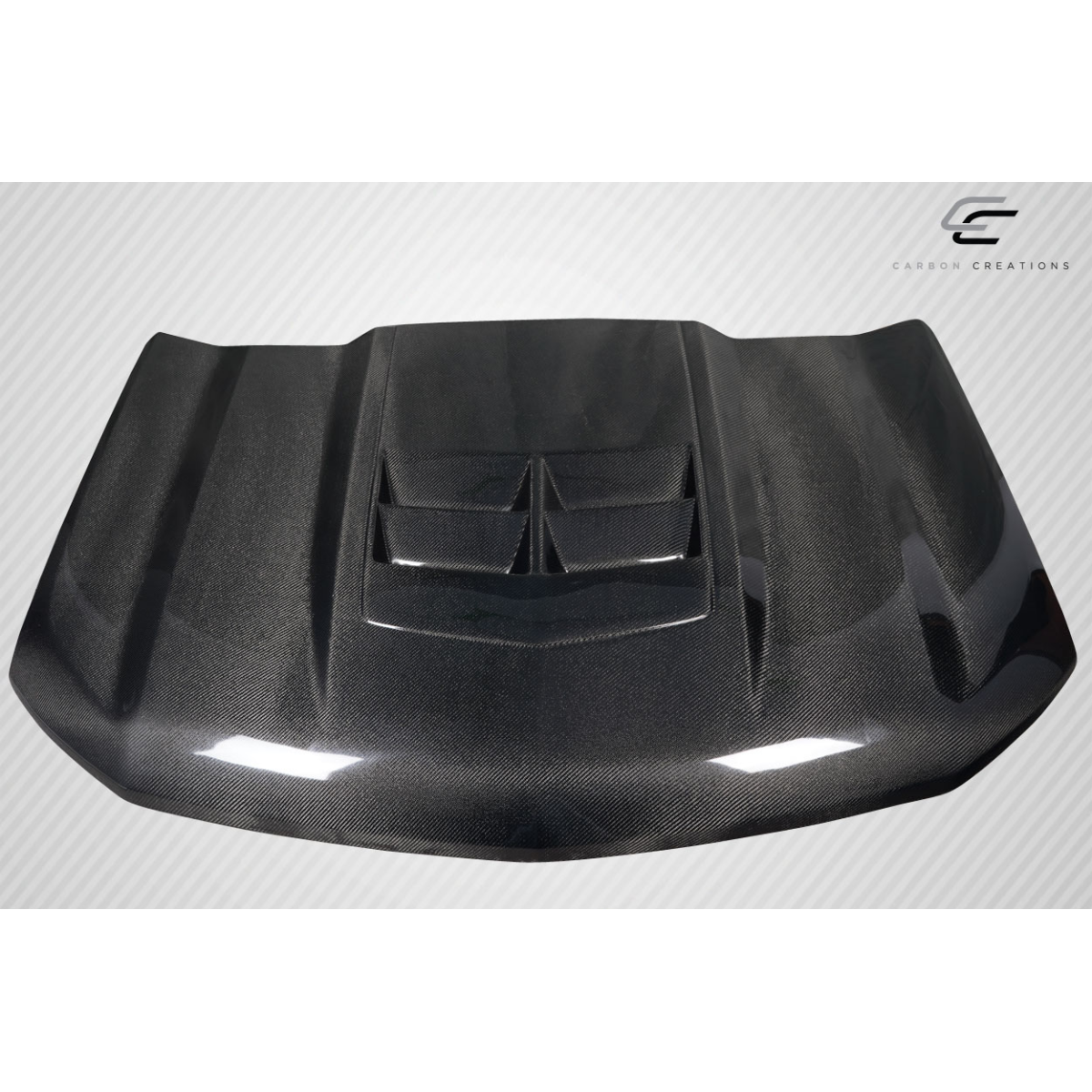 Modify your Chevrolet Silverado 1500 2019 with our Exterior/Hoods - Part is shown from a top-down angle