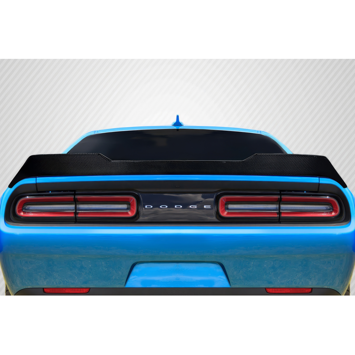 Modify your Dodge Challenger 2008 with our Exterior/Wings - View from the rear straight on at a high angle