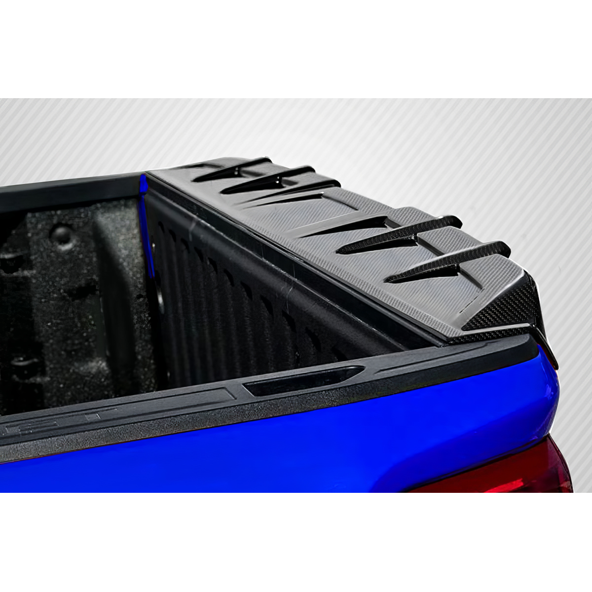 Modify your Chevrolet Silverado 1500 2019 with our Exterior/Wings - Top down angle of tailgate wing spoiler