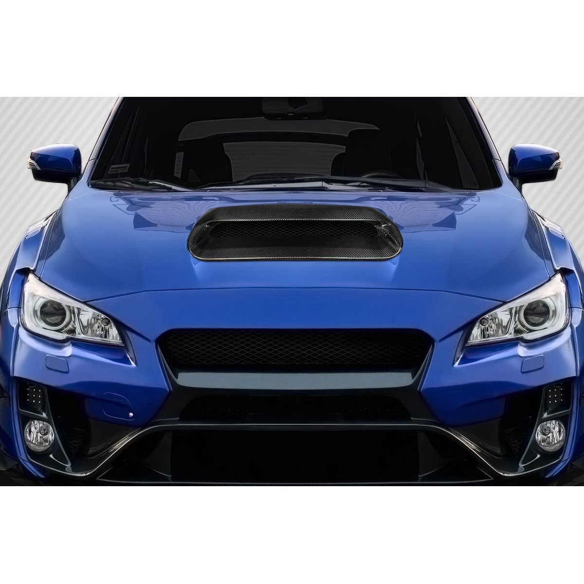 Modify your Subaru Impreza 2015 with our Exterior/Hoods - Frontal view of vehicle hood with scoop