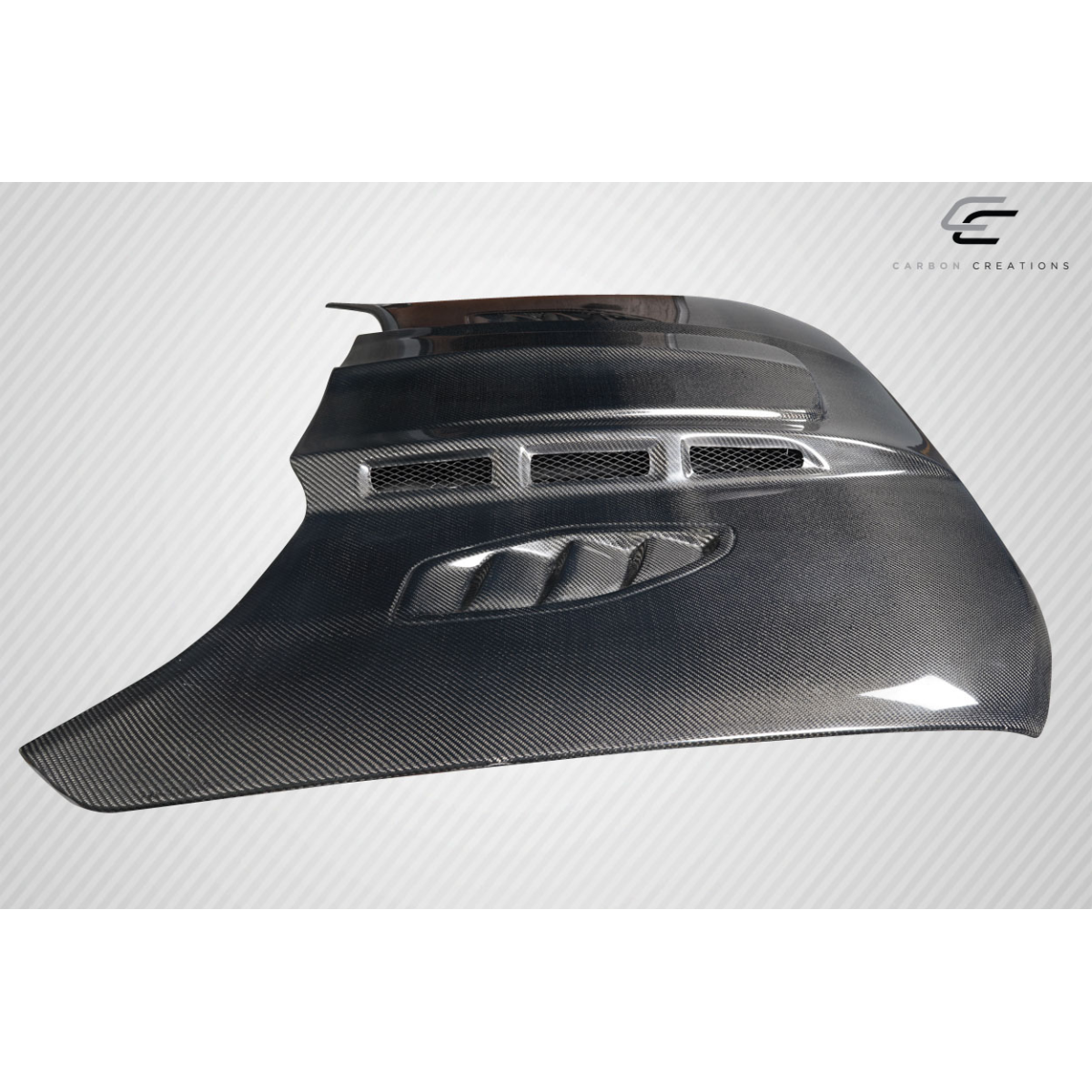 Modify your Jeep Renegade 2015 with our Exterior/Hoods - Angled view showing carbon fiber thermal hood