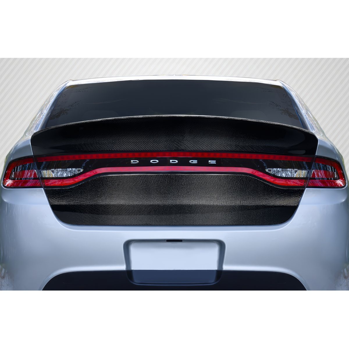 Modify your Dodge Dart 2013 with our Exterior/Trunks - Rear view angle of the trunk part of a vehicle