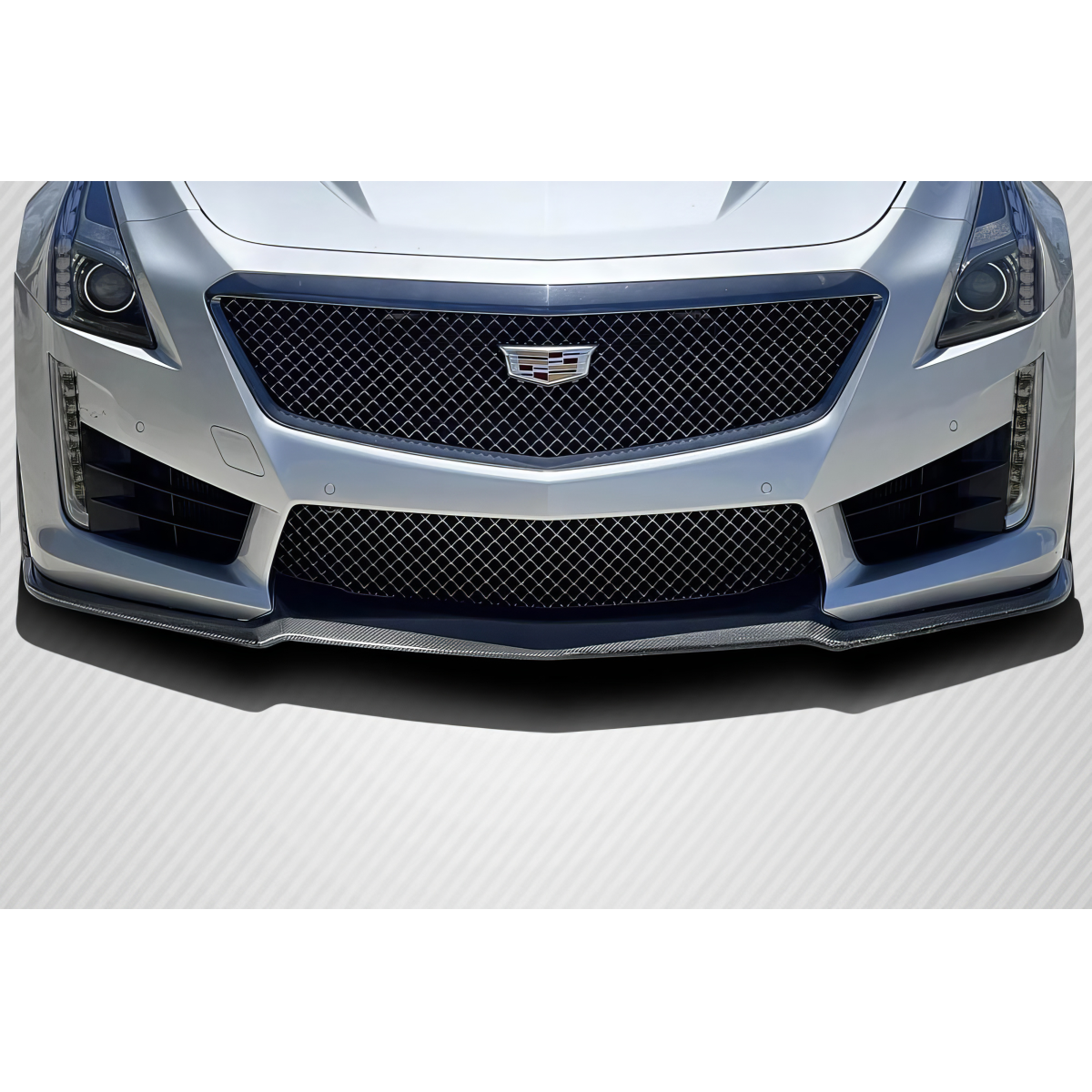 Modify your Cadillac CTS 2016 with our Exterior/Front Bumpers or Lips - Front view of Cadillac CTS-V lip spoiler