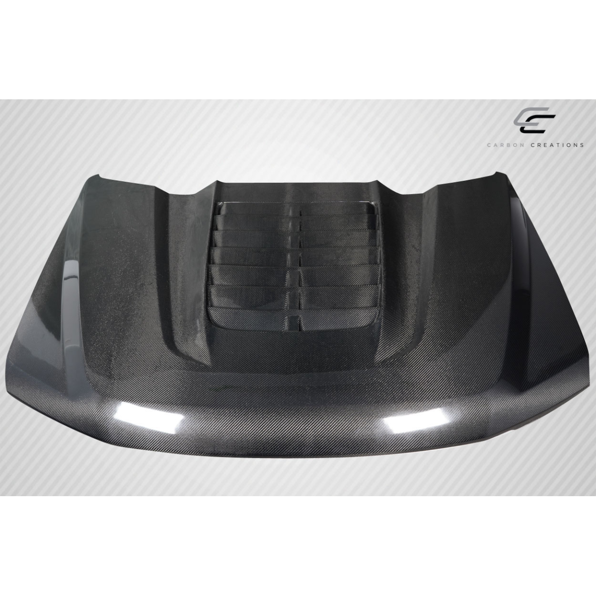 Modify your Ford F-250 Super Duty 2017 with our Exterior/Hoods - Top down view of the hood at a flat angle