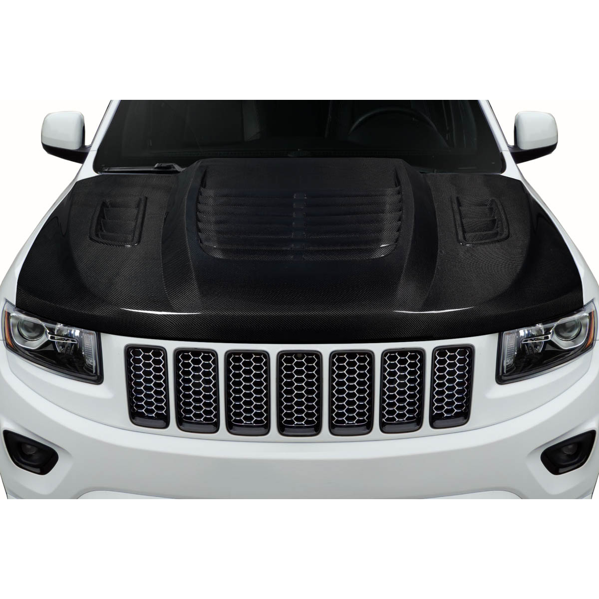 Modify your Jeep Cherokee 2011 with our Exterior/Hoods - The hood is viewed from a top down angle