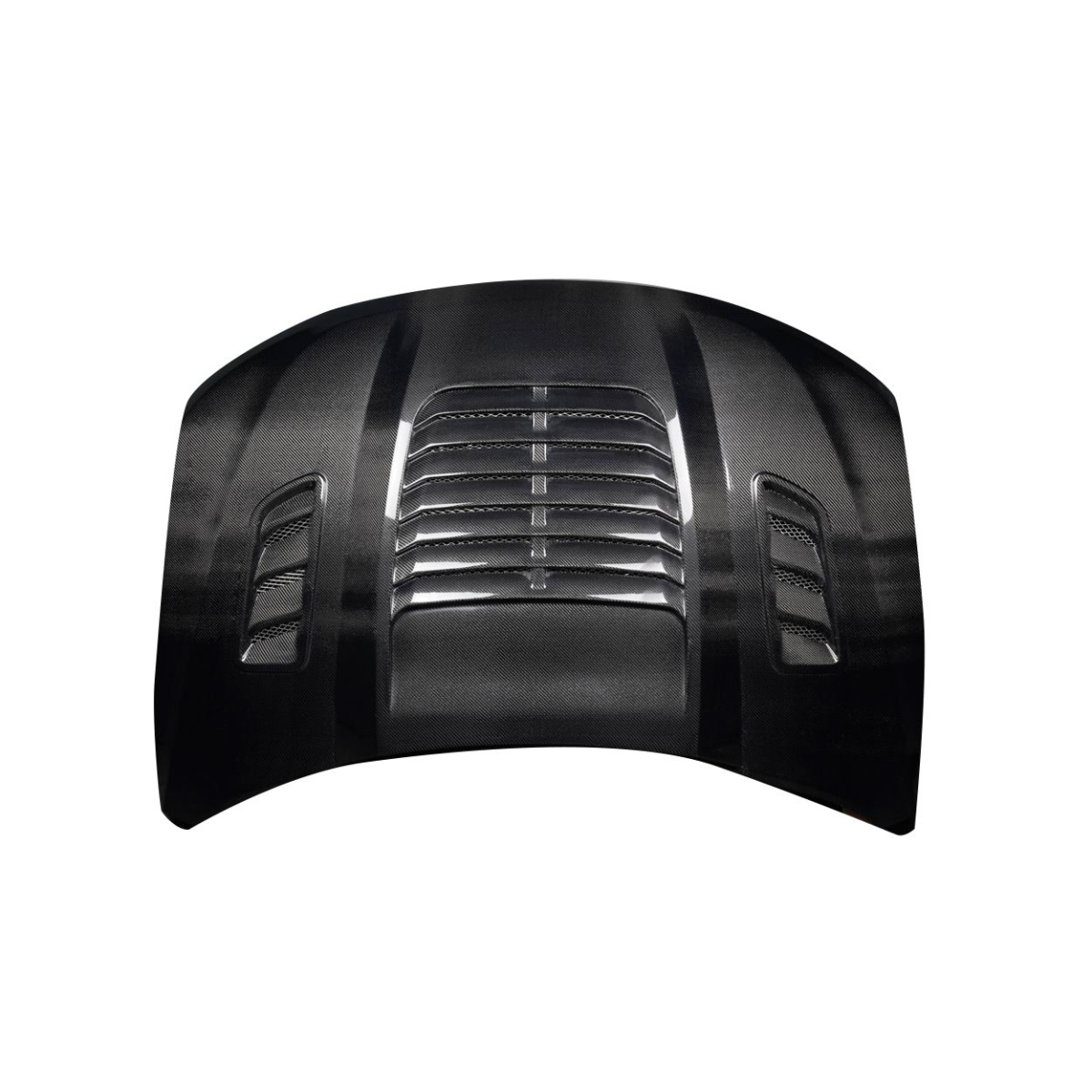 Modify your Jeep Cherokee 2011 with our Exterior/Hoods - Top view angled down slightly from above