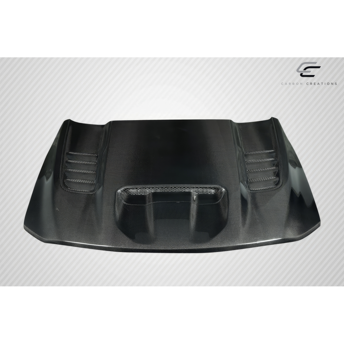 Modify your Ram 1500 2019 with our Exterior/Hoods - Top down view of carbon fiber hood