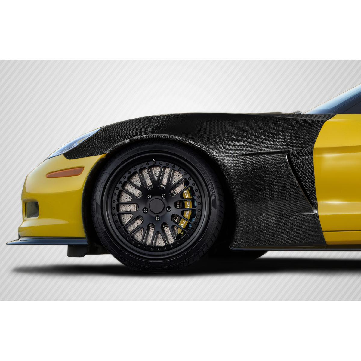 Modify your Chevrolet Corvette 2005 with our Exterior/Fenders - Side angle view of a modified corvette fender