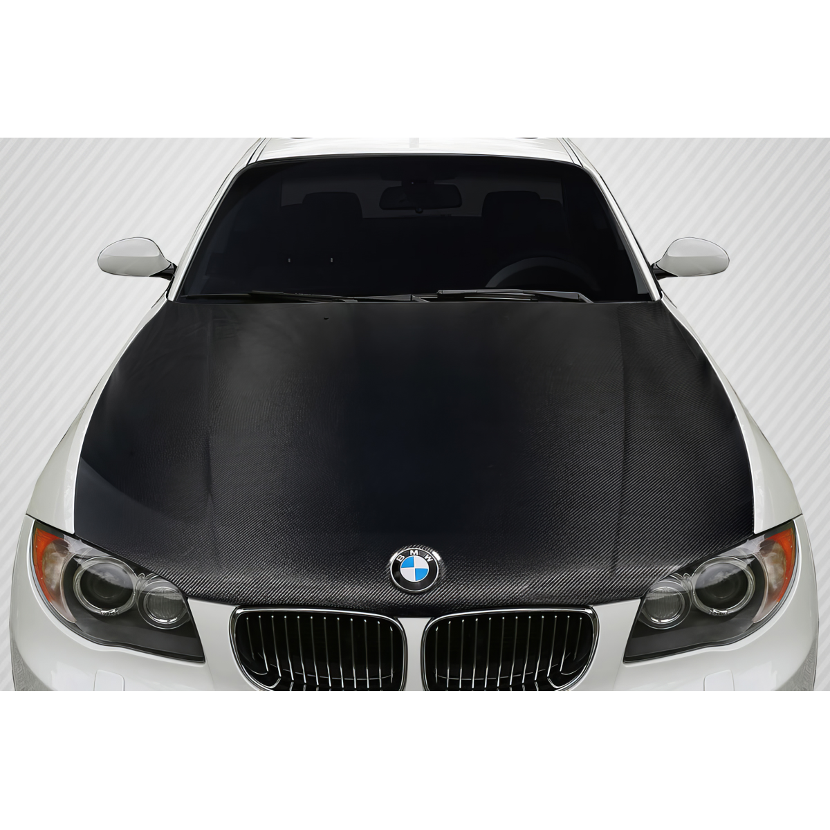 Modify your BMW 1-Series 2008 with our Exterior/Hoods - Top down view of car hood