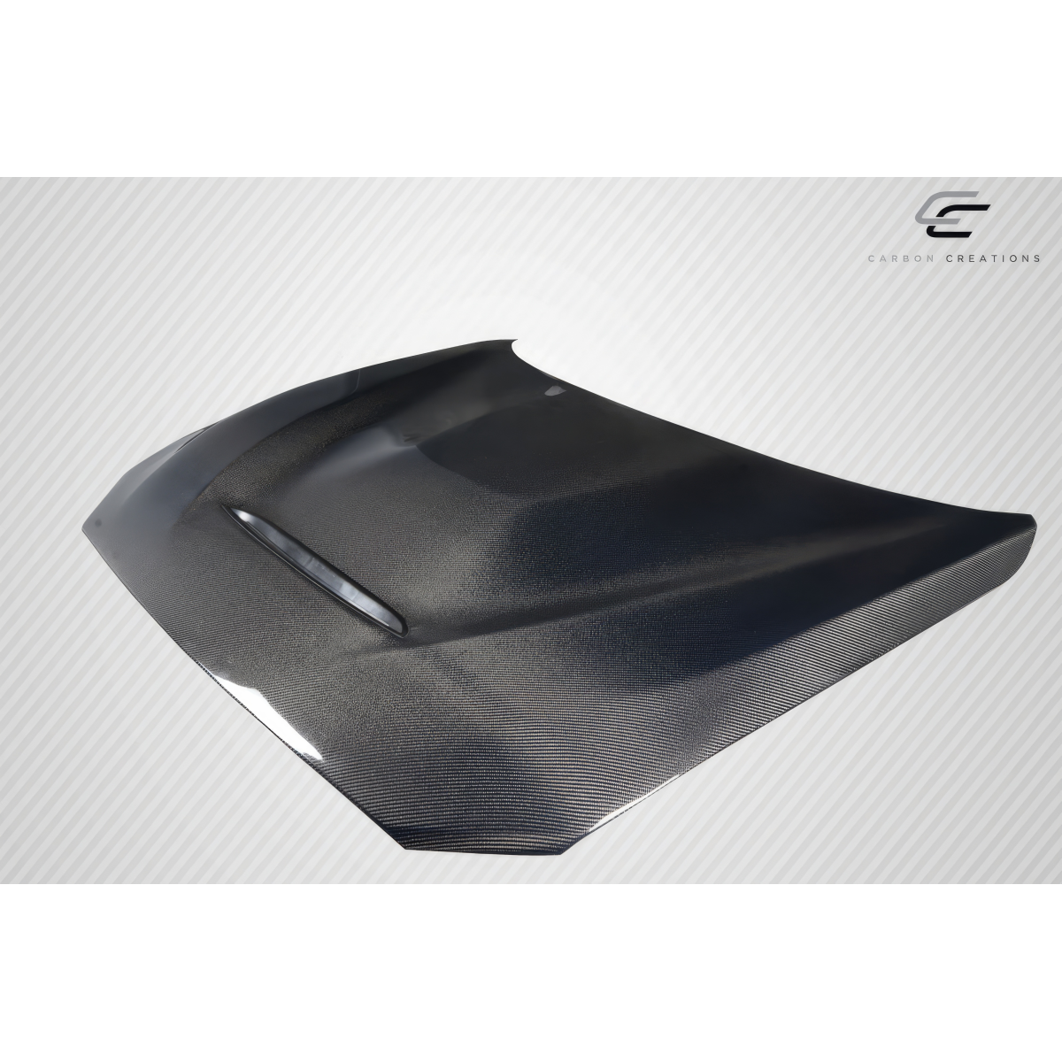 Modify your BMW 2-Series 2014 with our Exterior/Hoods - Angled view of carbon fiber hood part