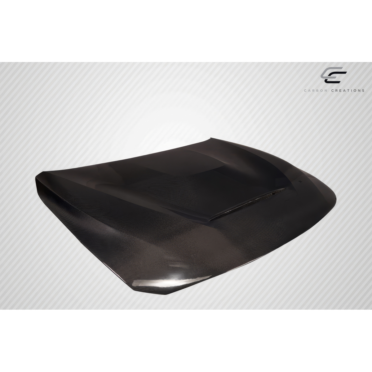 Modify your BMW M3 2014 with our Exterior/Hoods - Angled view of carbon fiber hood from the front