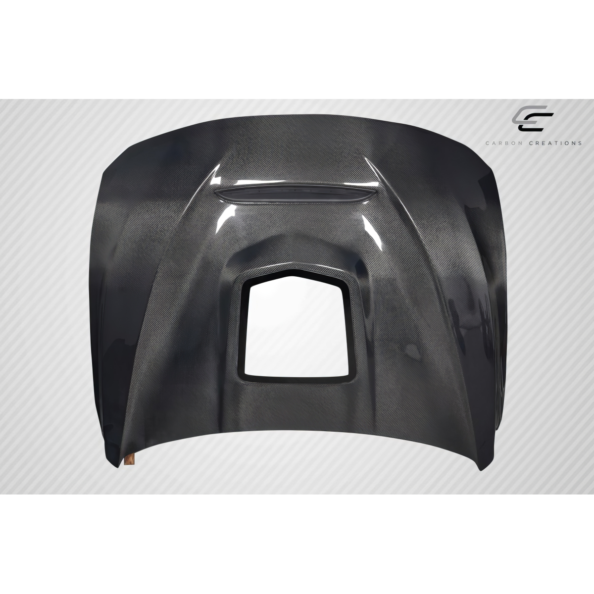 Modify your BMW M3 2014 with our Exterior/Hoods - Front view at a slight angle from above