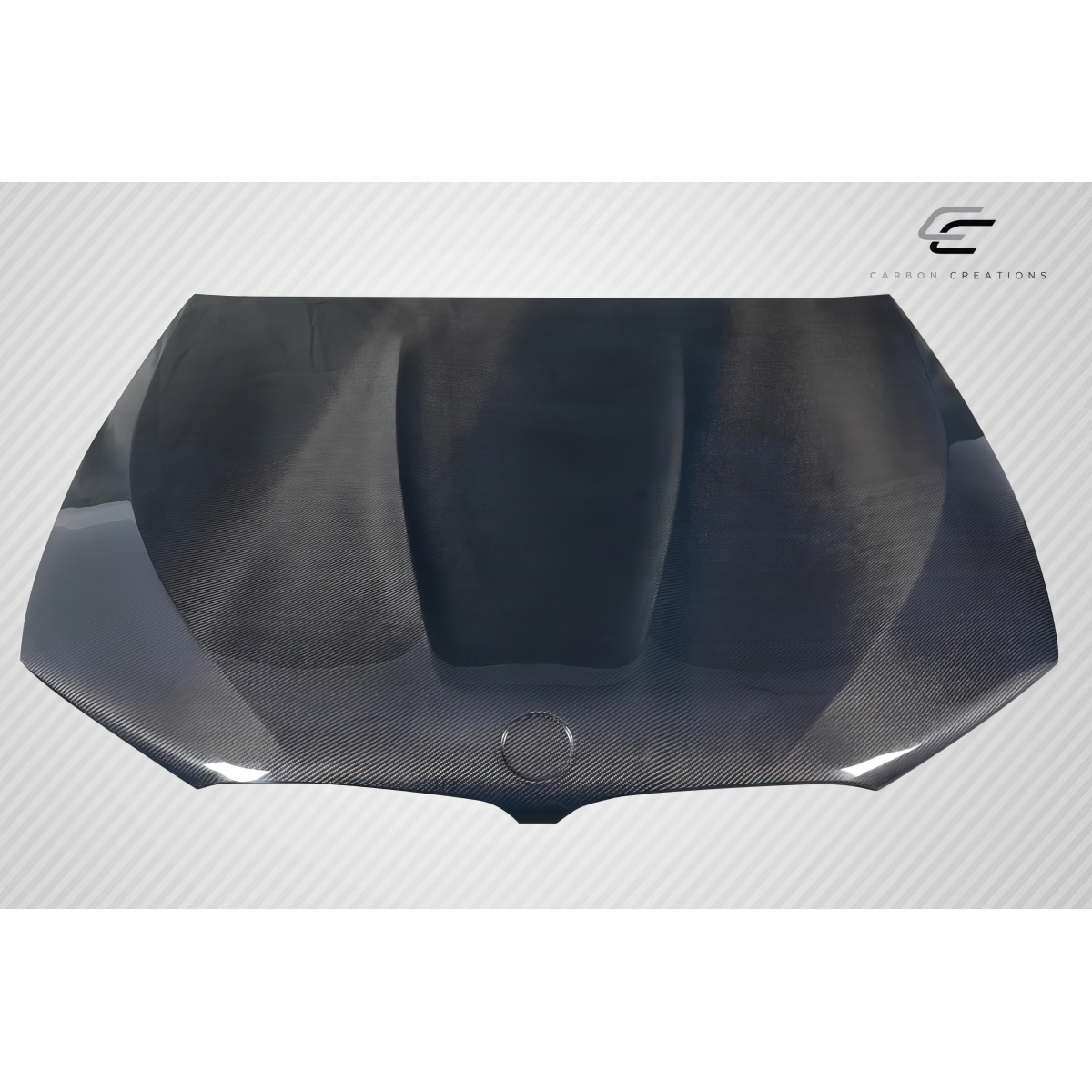 Modify your BMW 5-Series 2017 with our Exterior/Hoods - Front view of carbon fiber hood from above