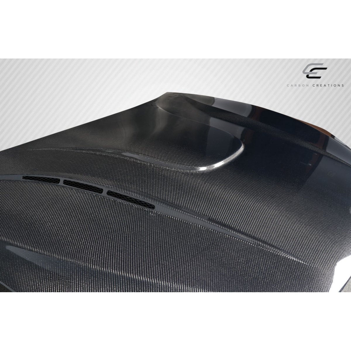 Modify your BMW X5M 2014 with our Exterior/Hoods - Top down angle showing carbon fiber hood design